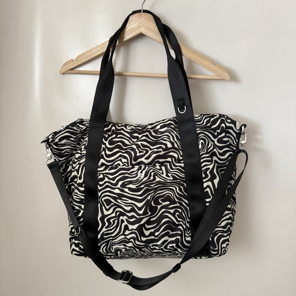 Fabletics Everyday Tote Mini Marbled Zebra Gym Travel Weekender Laptop Bag